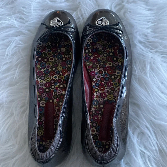 Brighton Julie Grey Metalic Ballet Flats Size 7.5M - Picture 6 of 8